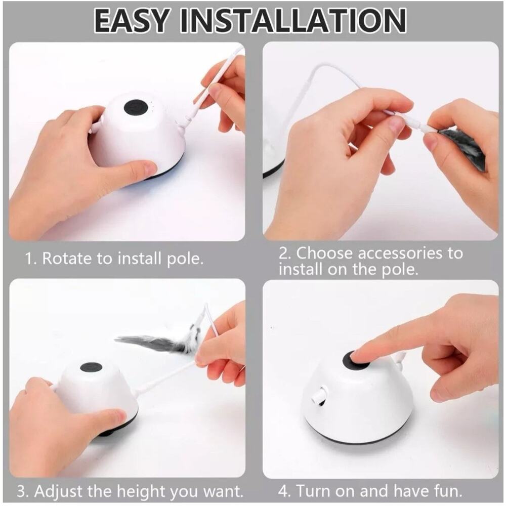 Magic Tail Cat Toy Catch Me If You Can LED Light New Kitty Interactive - Picture 7 of 8